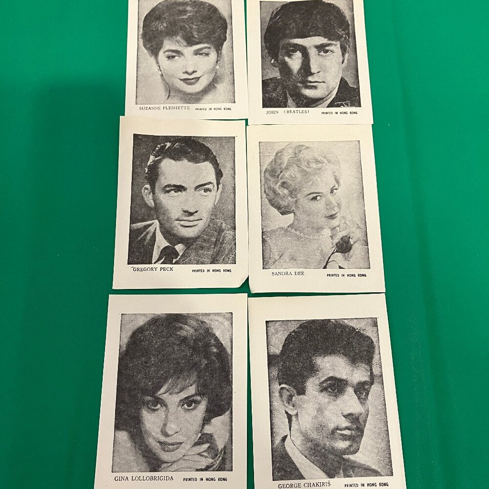 Printed old famous celebrity wallet size prints pictures photo head shot